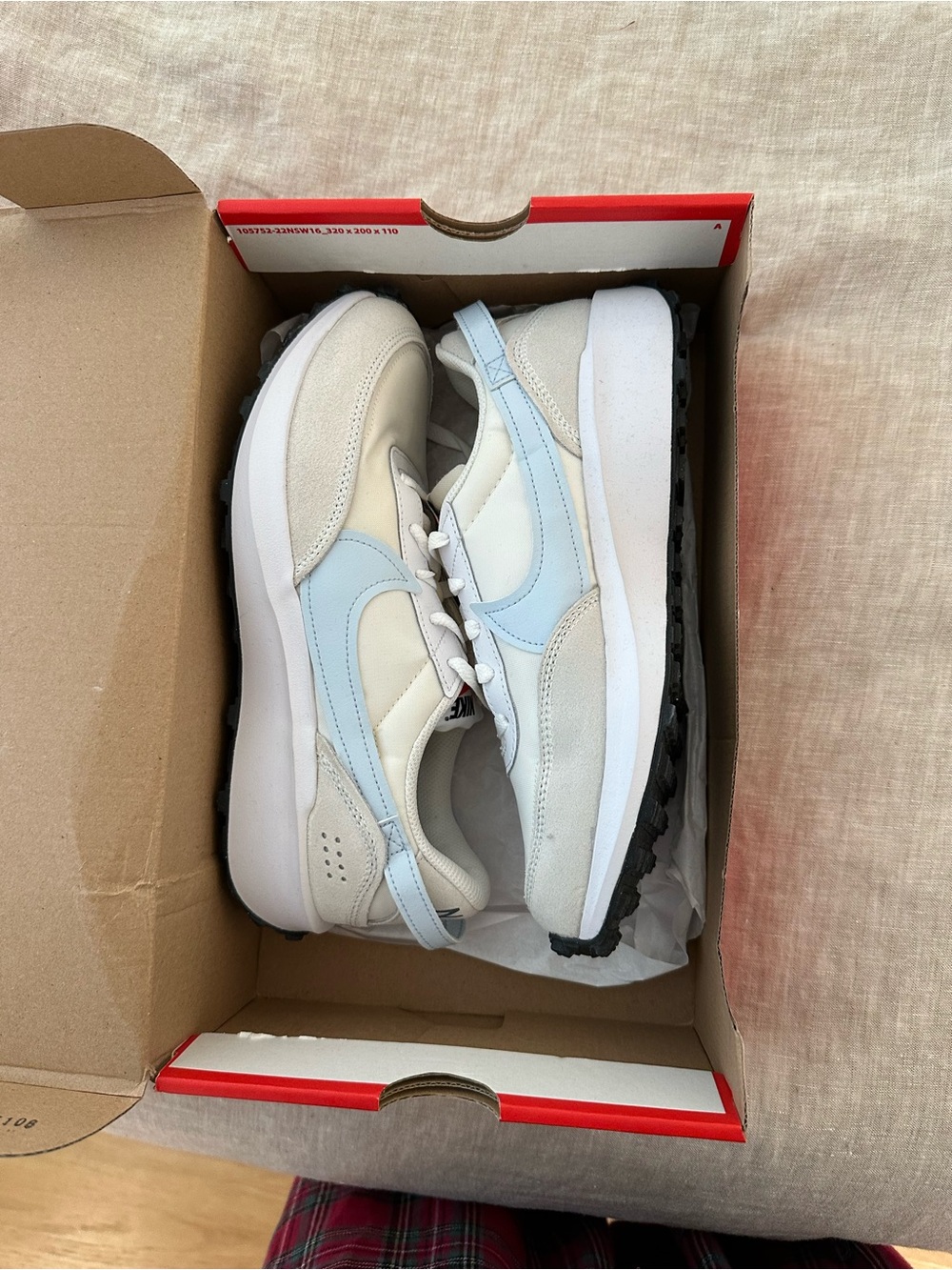 Nike Women’s Retro Runner Sneakers in Light Blue, Cream & White - NWT